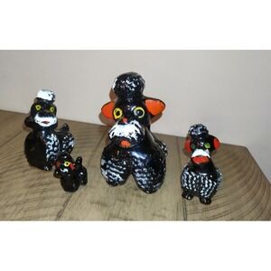 Vintage poodle family lot of 4
